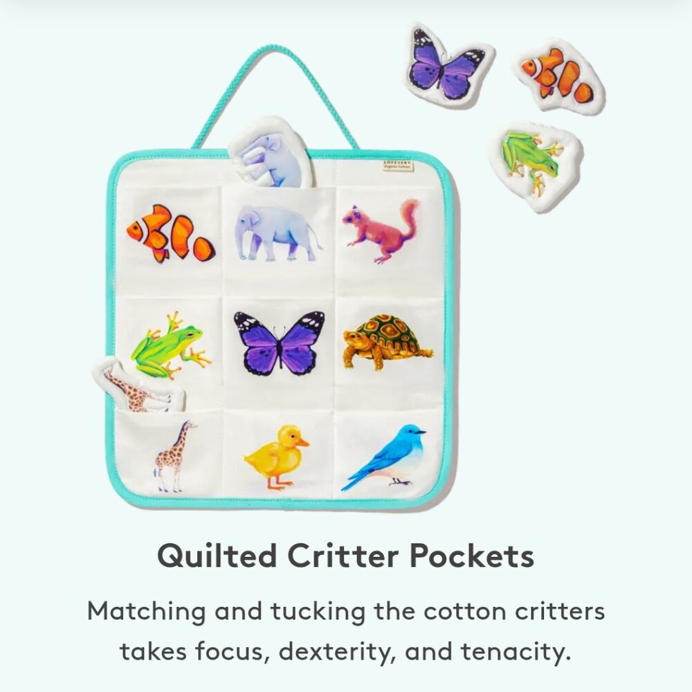 Lovevery Quilted Critter Pockets
